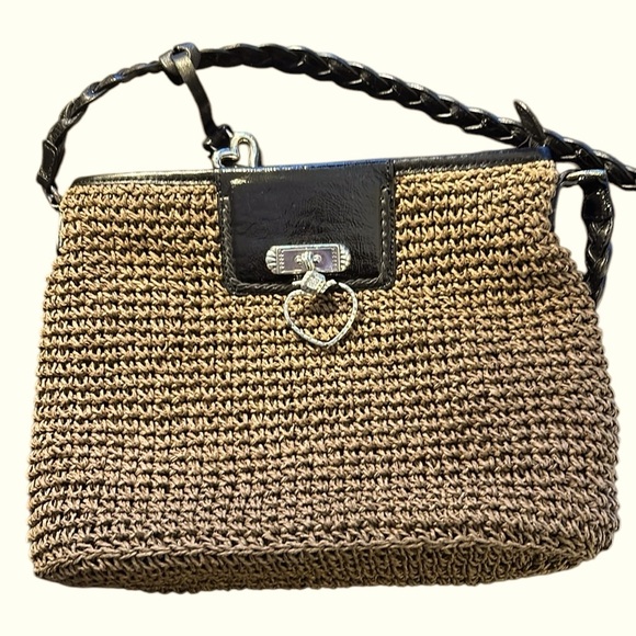 Brighton raffia shoulder bag - Picture 1 of 9